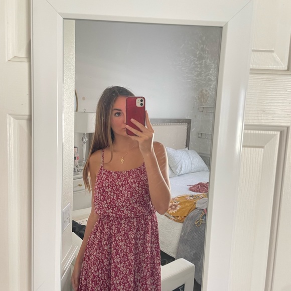 RED FLORAL DRESS - Picture 4 of 7